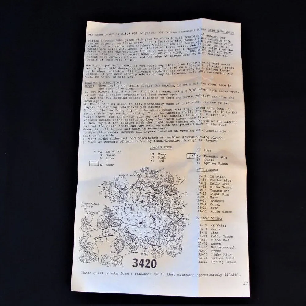 Vintage Paint Embroidery Quilt Block